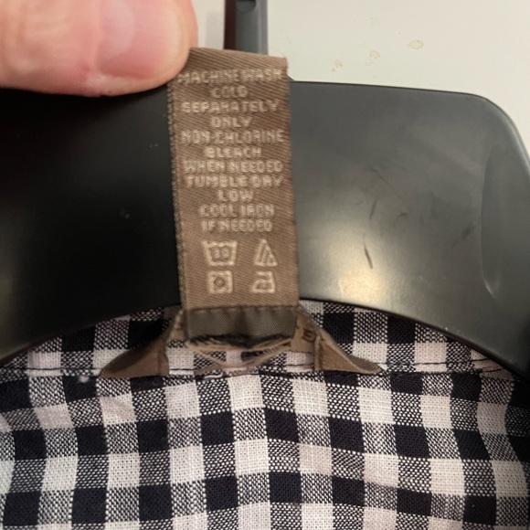 Bit & Bridle checkered button up women’s shirt black and white gingham - Picture 4 of 4